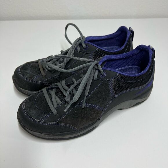 Dansko Sabrina Suede Leather Sneakers Grey Purple Women’s Size 9,5-10 US/EUR 40 - Picture 1 of 11